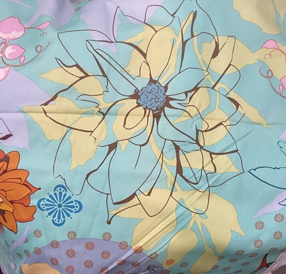 Anna Maria Horner Drawing Room Fabric Sketchbook Cotton 2 Yds Teal 56" Wide OOP